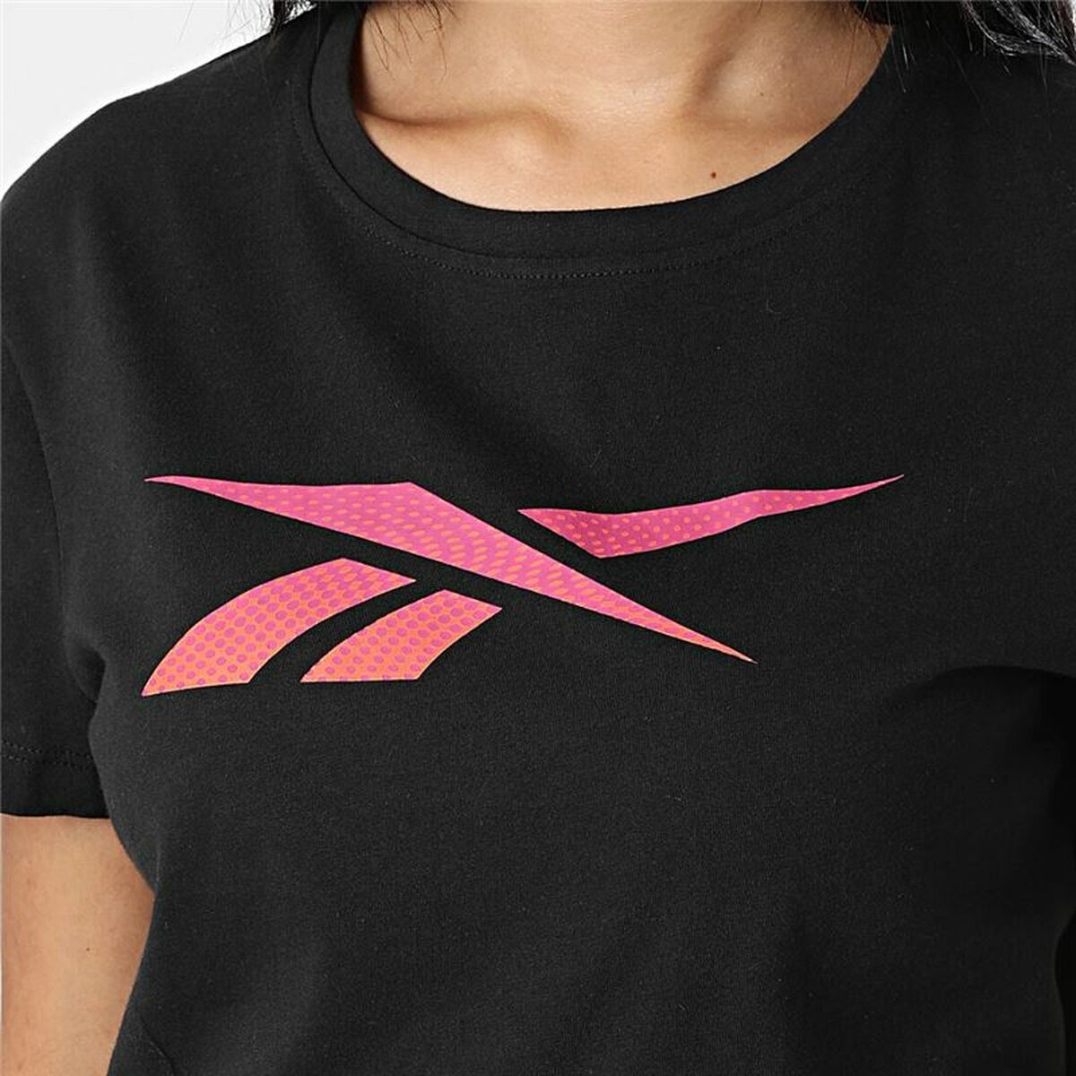Dames-T-Shirt met Korte Mouwen Reebok Vector Graphic Zwart