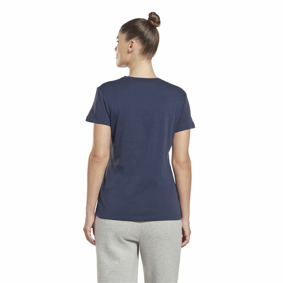 Dames-T-Shirt met Korte Mouwen Reebok Doorbuster Graphic Donkerblauw