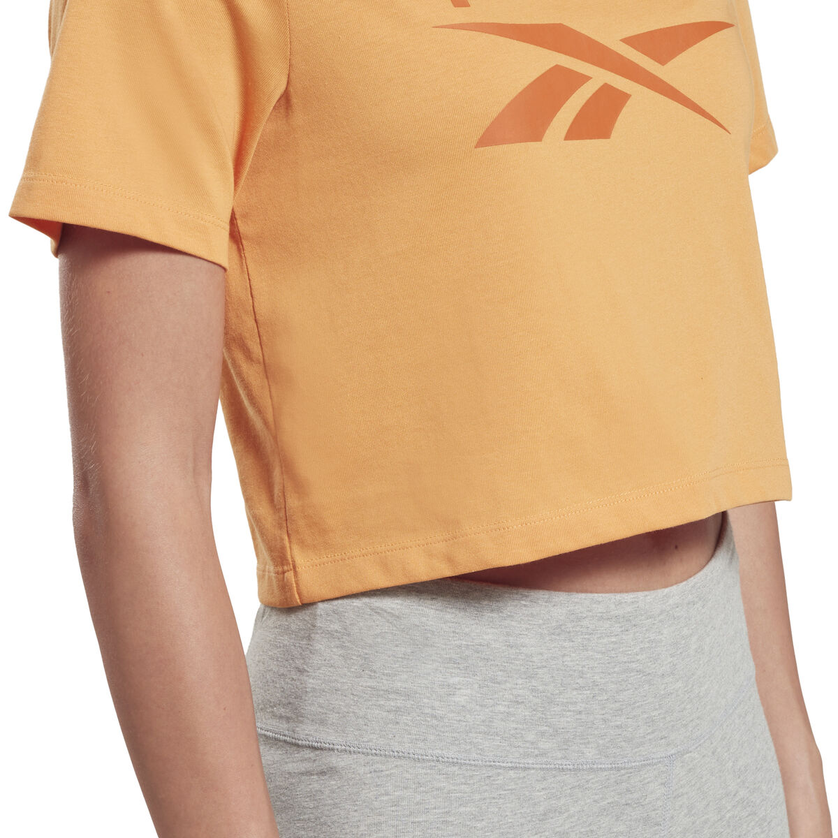 Dames-T-Shirt met Korte Mouwen Reebok RI BL CROP TEE HT6206 Oranje