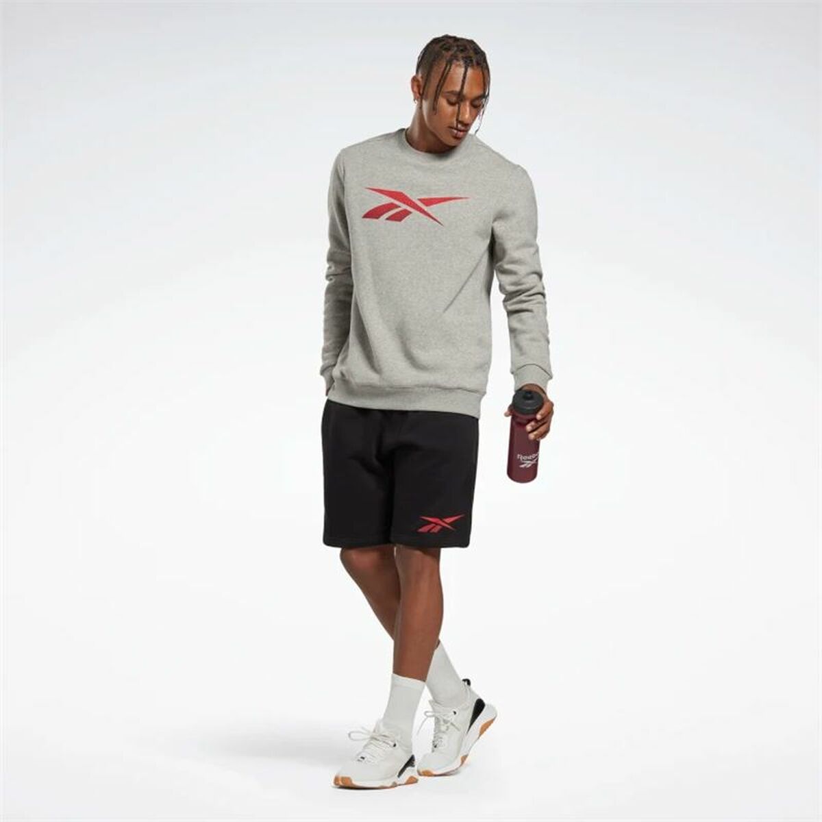 Herensweater zonder Capuchon Reebok Identity Grijs
