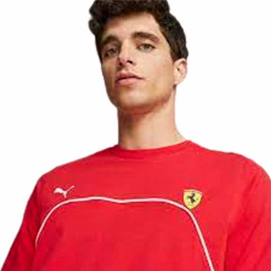 Heren-T-Shirt met Korte Mouwen Puma Ferrari Race Rood