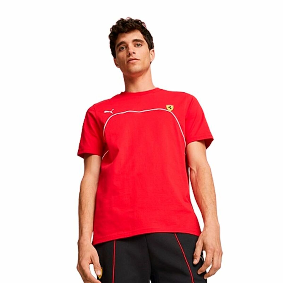 Heren-T-Shirt met Korte Mouwen Puma Ferrari Race Rood