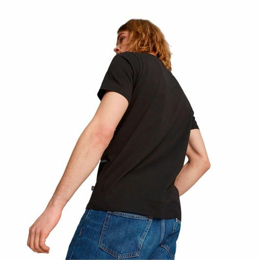 Heren-T-Shirt met Korte Mouwen Puma Graphics Big Zwart