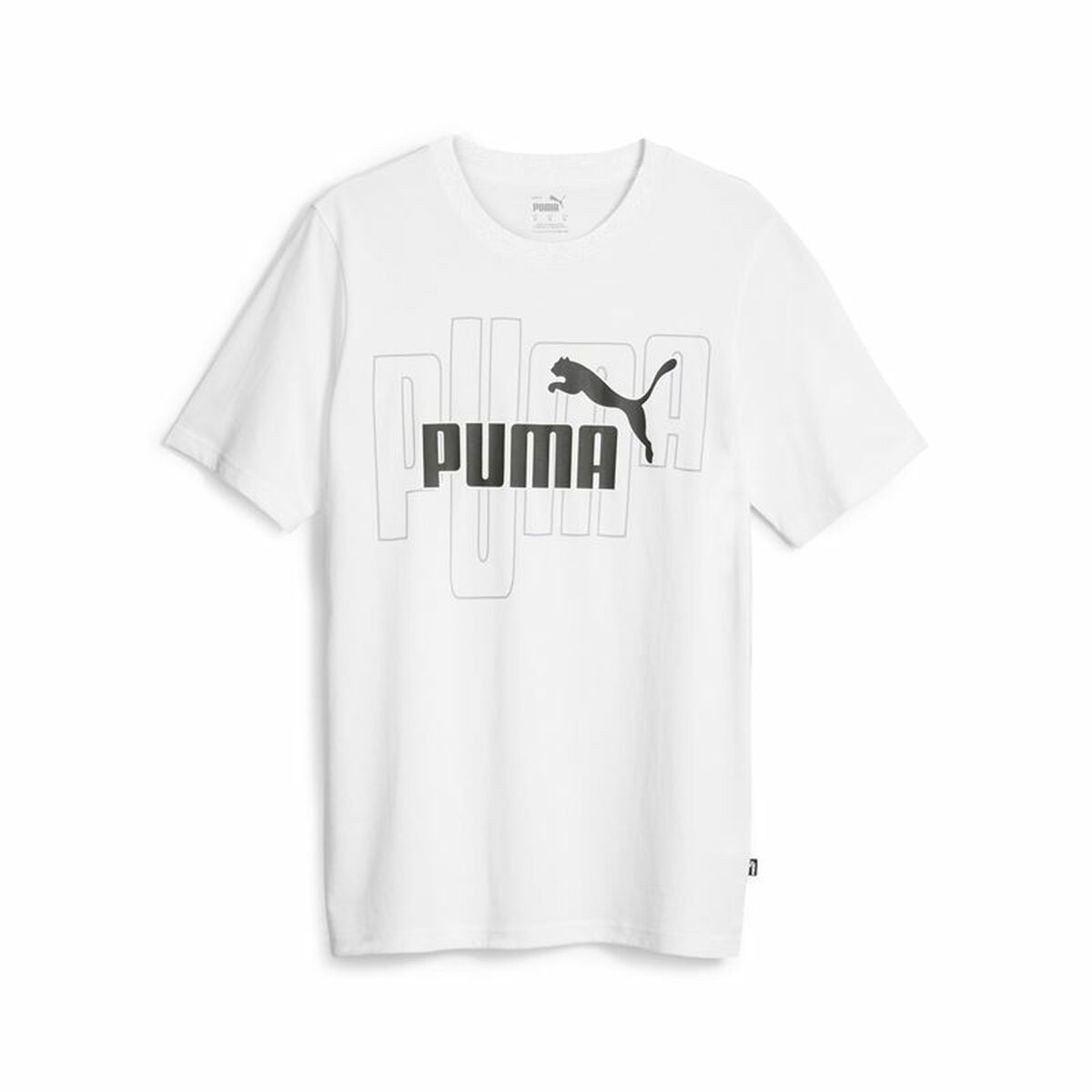 Heren-T-Shirt met Korte Mouwen Puma Graphiccs No. 1 Logo Wit