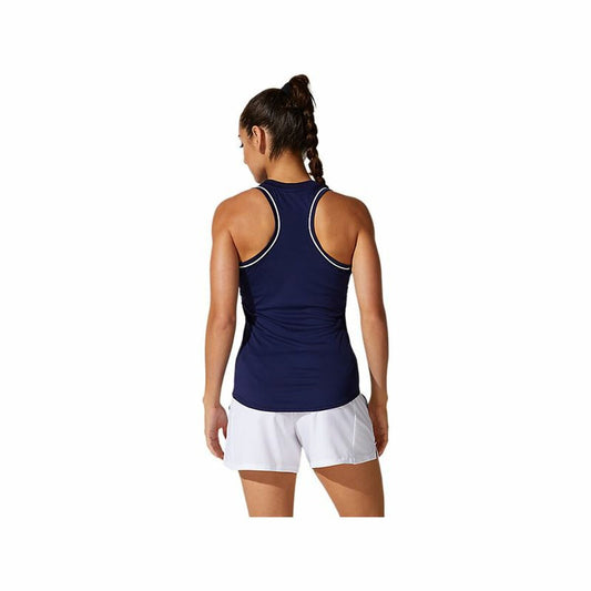 Tank Top Dames Asics Court Piping Donkerblauw