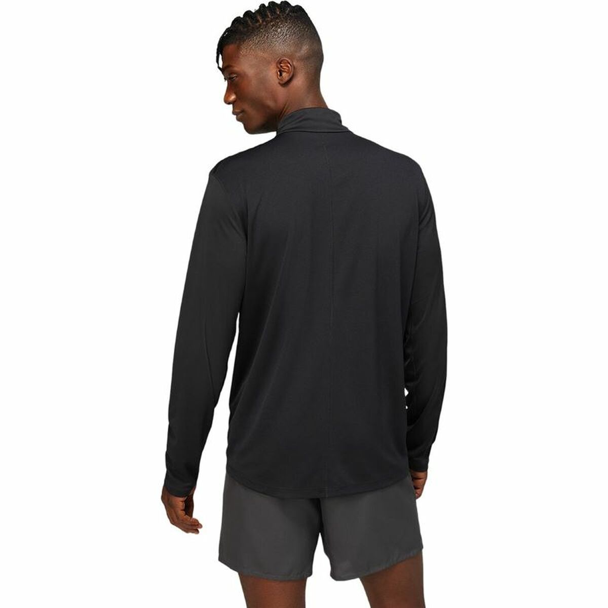 Heren-T-Shirt met Lange Mouwen Asics Core 1/2 Zwart Met ritssluiting