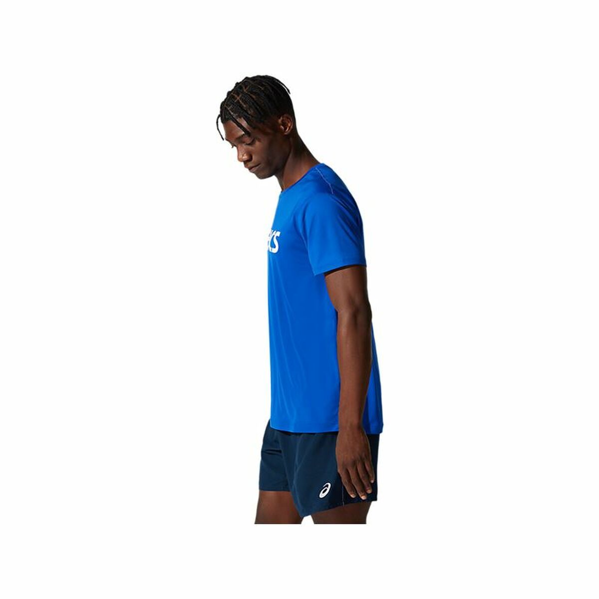 Heren-T-Shirt met Korte Mouwen Asics Core Blauw