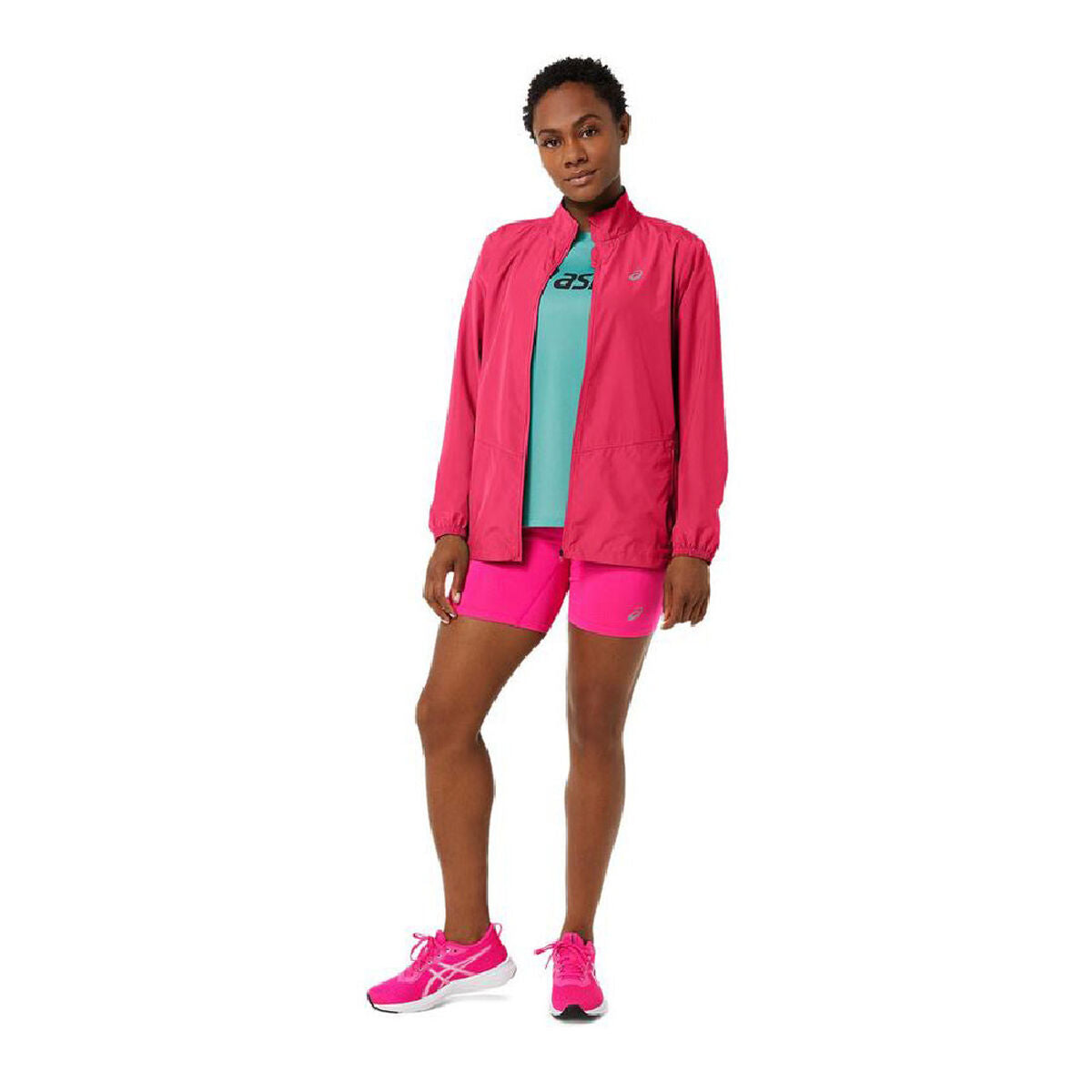 Dames Regenbestendige Jas Asics Core Fuchsia