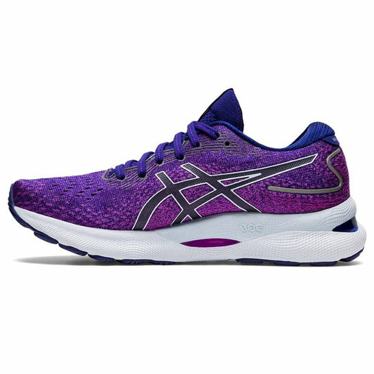 Hardloopschoenen voor Volwassenen Asics Gel-Nimbus 24 Paars Vrouw