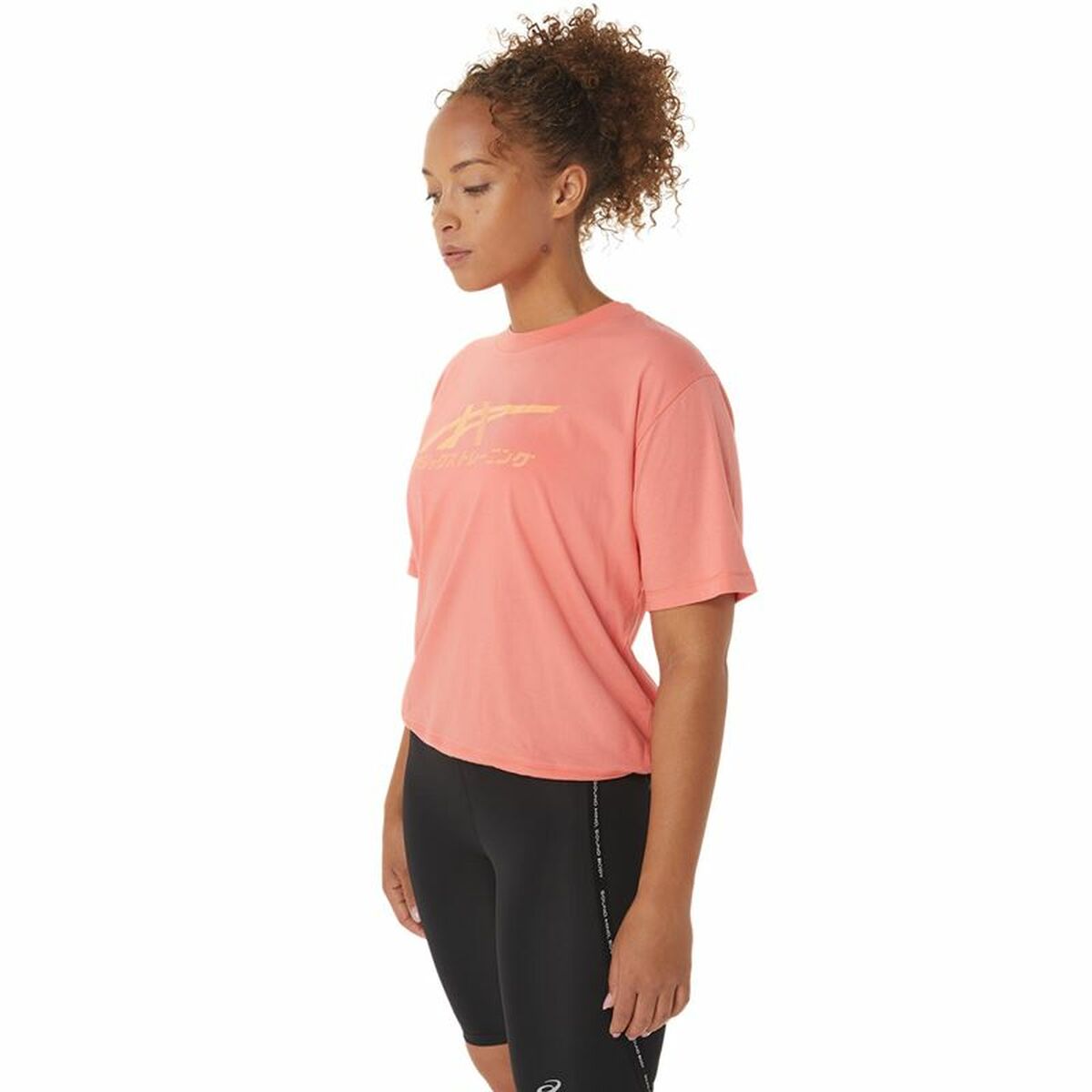 Dames-T-Shirt met Korte Mouwen Asics Tiger Roze