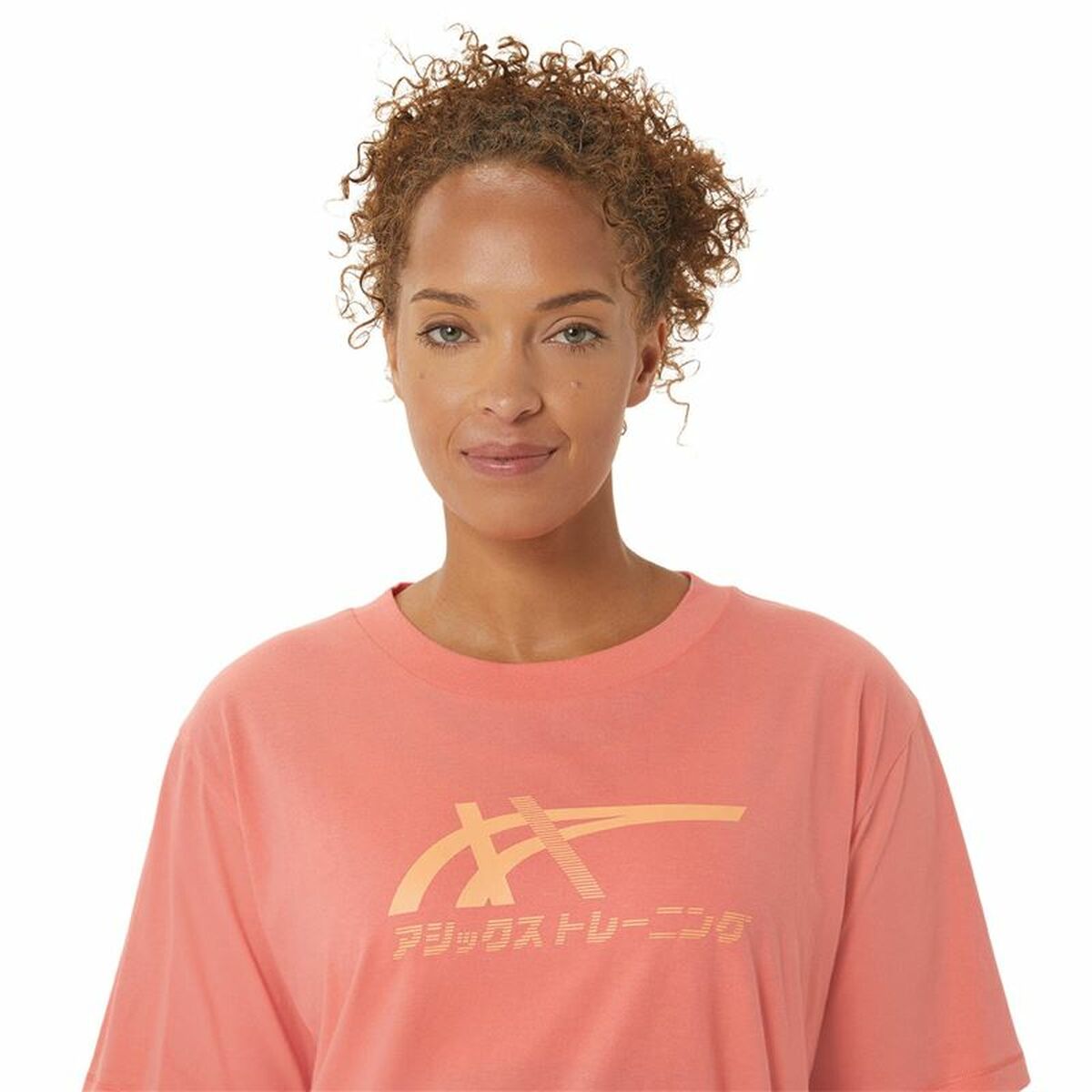 Dames-T-Shirt met Korte Mouwen Asics Tiger Roze