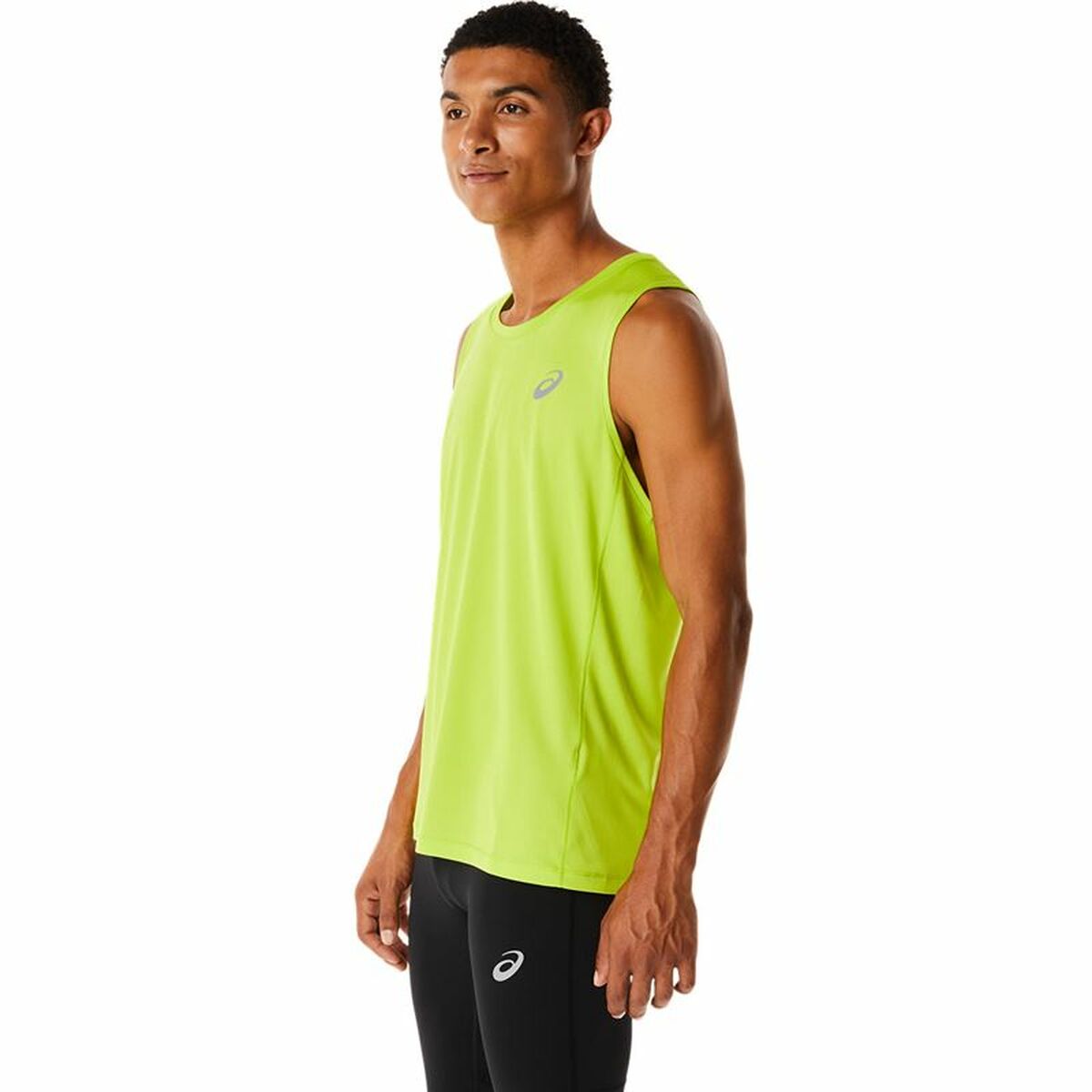 Heren Mouwloos T-shirt Asics Core Singlet Geel