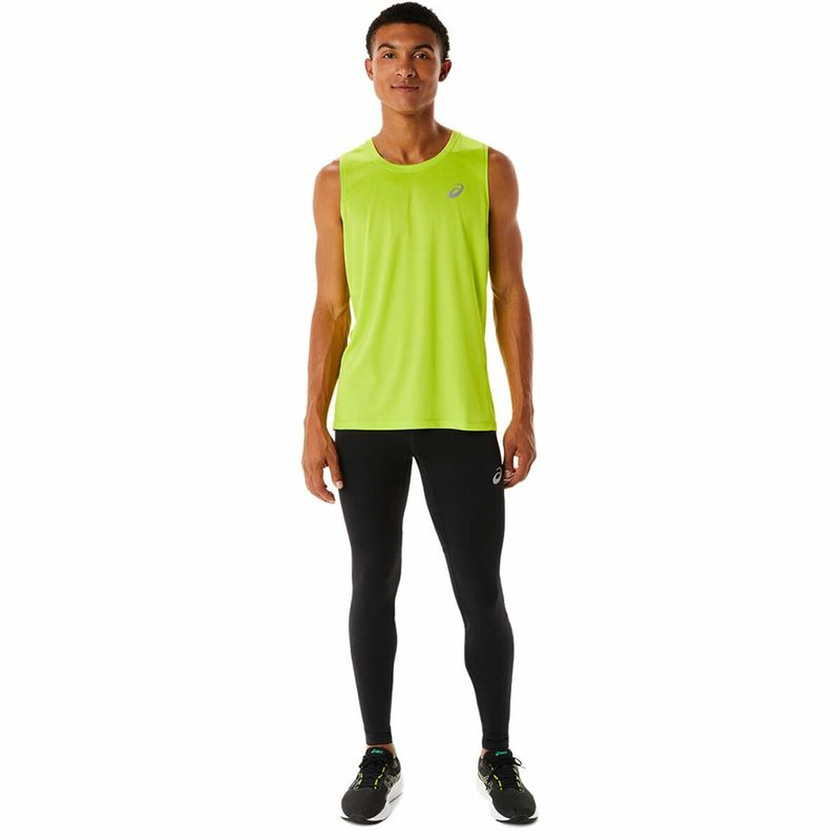 Heren Mouwloos T-shirt Asics Core Singlet Geel