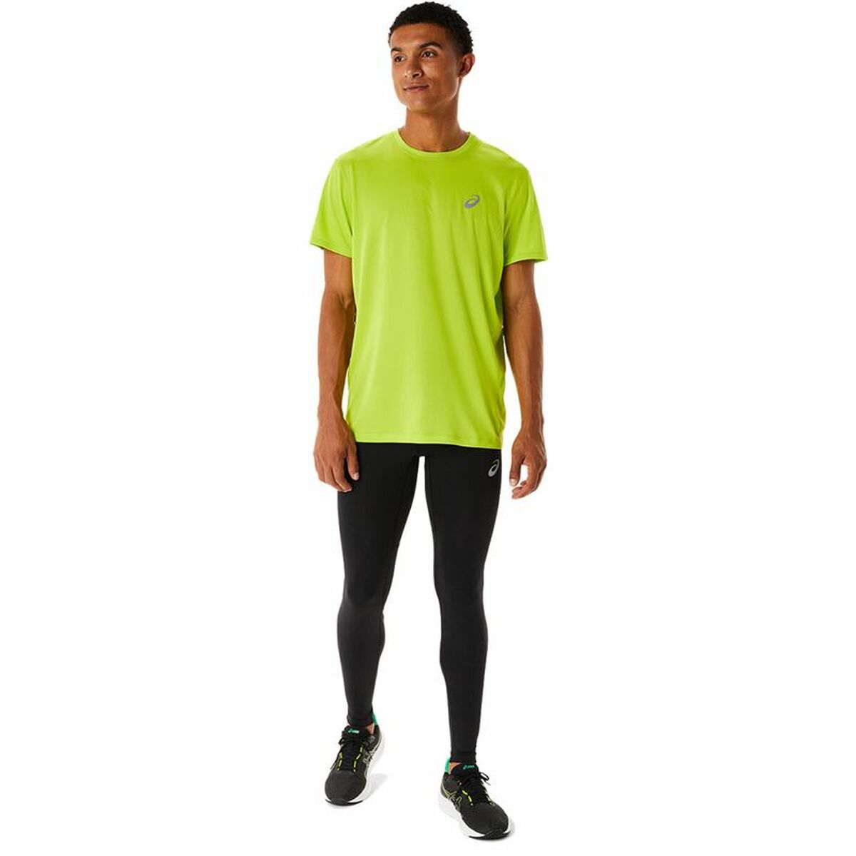Heren-T-Shirt met Korte Mouwen Asics Core Geel