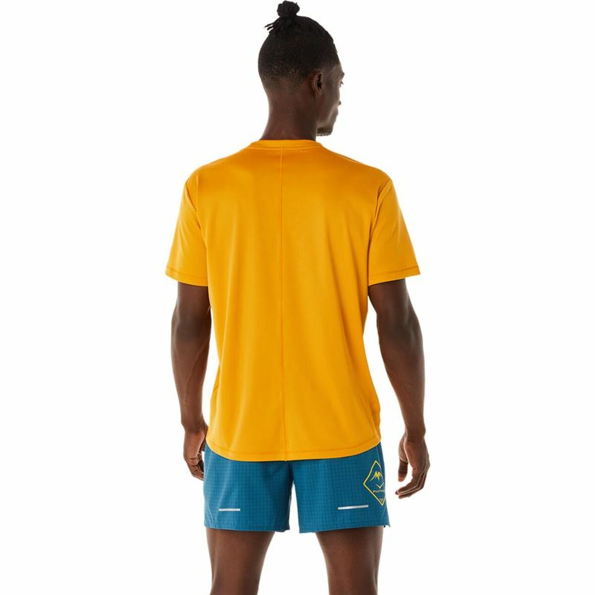 Heren-T-Shirt met Korte Mouwen Asics Fujitrail Logo Oranje