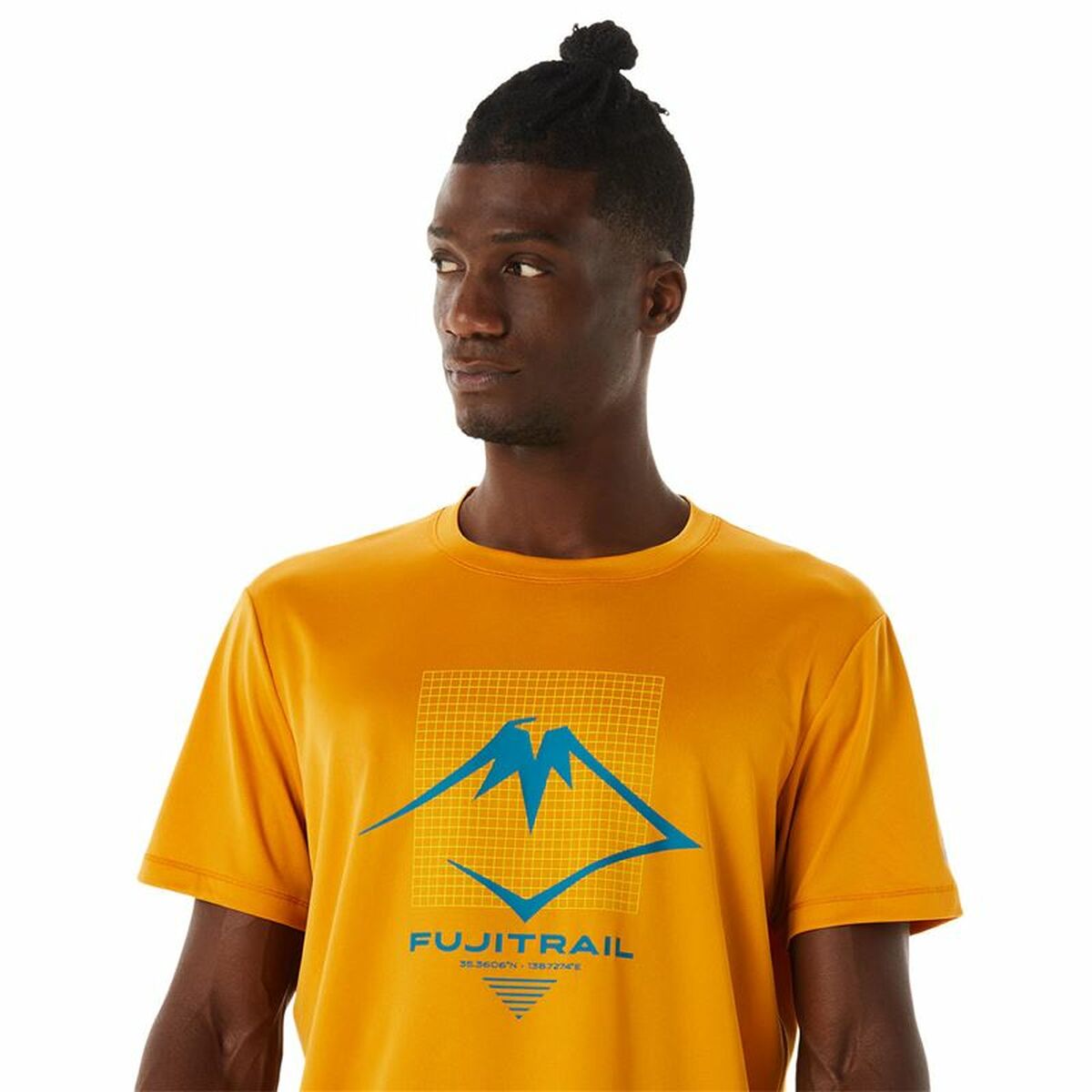 Heren-T-Shirt met Korte Mouwen Asics Fujitrail Logo Oranje