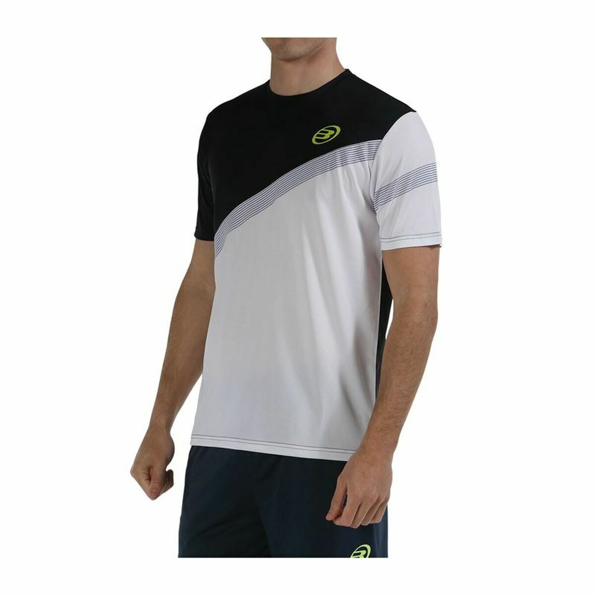 Heren-T-Shirt met Korte Mouwen Bullpadel Cogua Zwart Wit Mannen