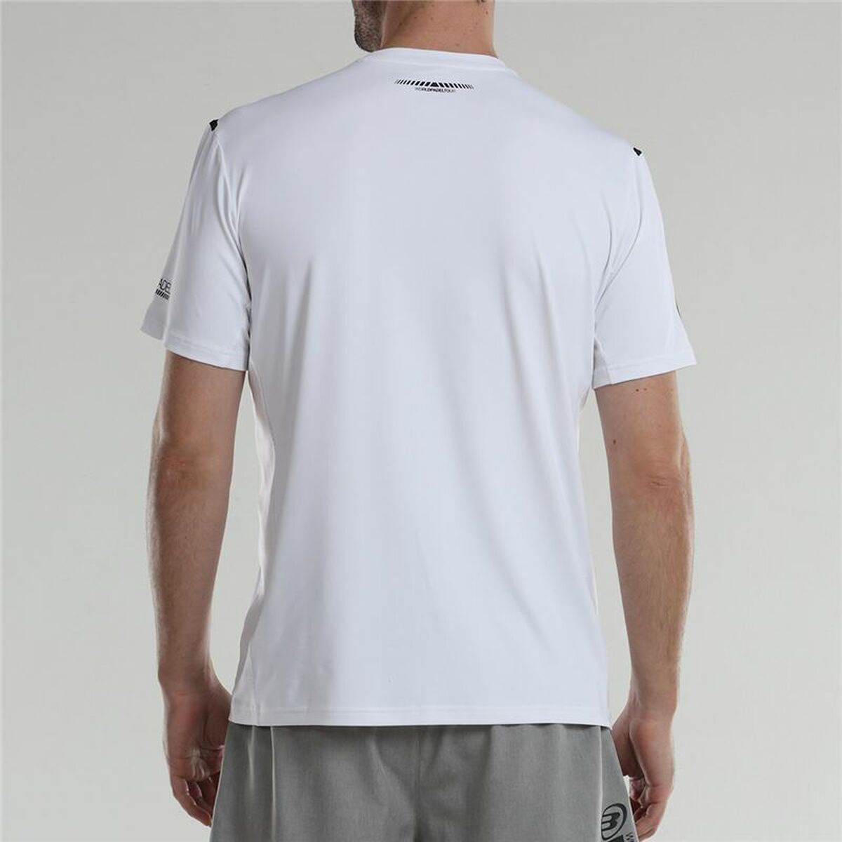 Heren-T-Shirt met Korte Mouwen Bullpadel Logro Wit