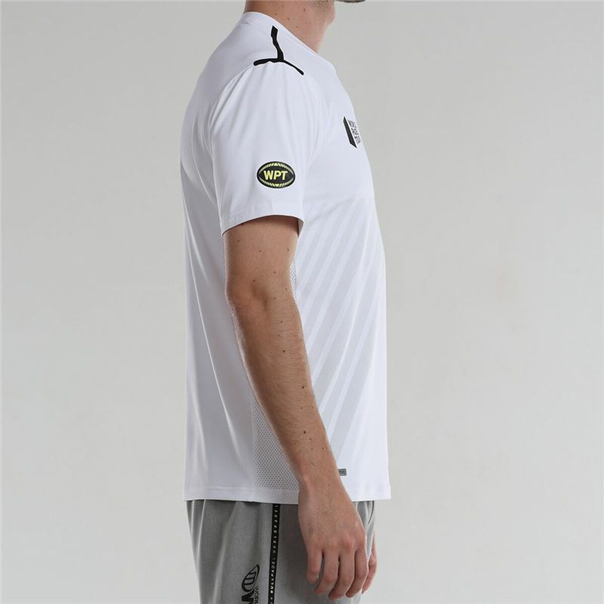 Heren-T-Shirt met Korte Mouwen Bullpadel Logro Wit