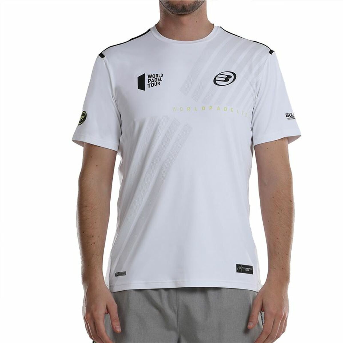 Heren-T-Shirt met Korte Mouwen Bullpadel Logro Wit