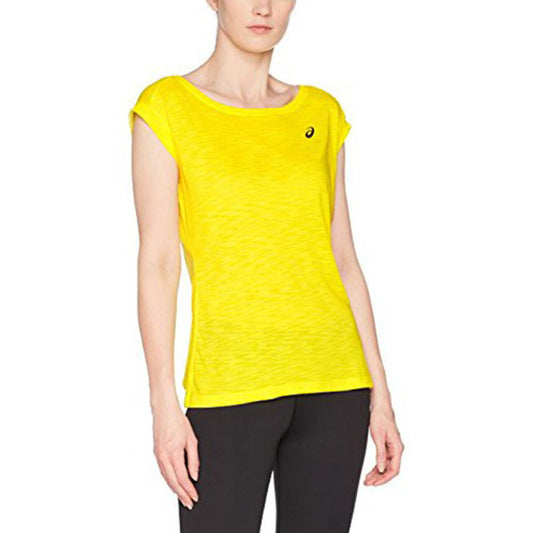 Dames Mouwloos T-shirt Asics Layering Top Vrouw Geel