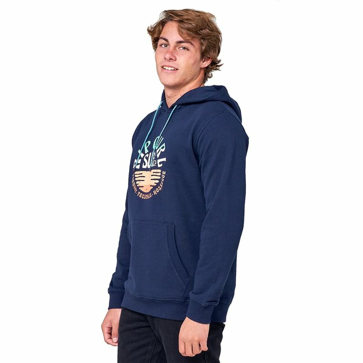 Herenhoodie Rip Curl Down The Line Pop Over Donkerblauw
