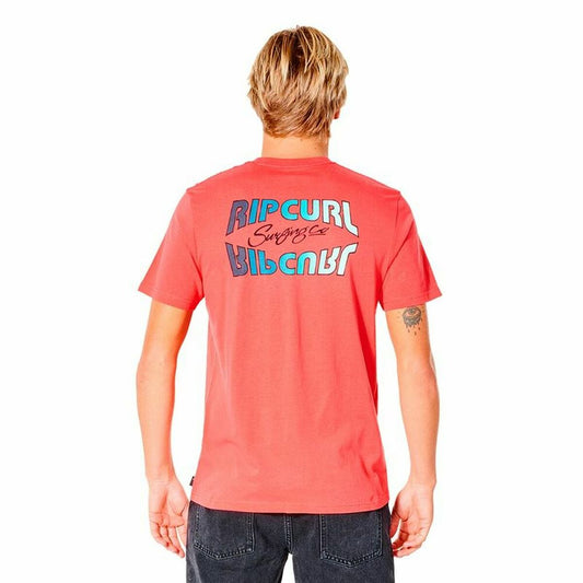 Heren-T-Shirt met Korte Mouwen Rip Curl Revival Inverted M Zalm