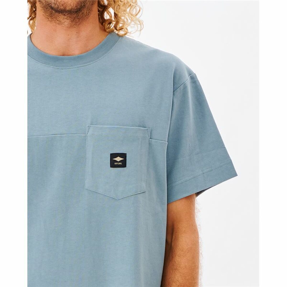 Heren-T-Shirt met Korte Mouwen Rip Curl Pocket Quality Surf Blauw