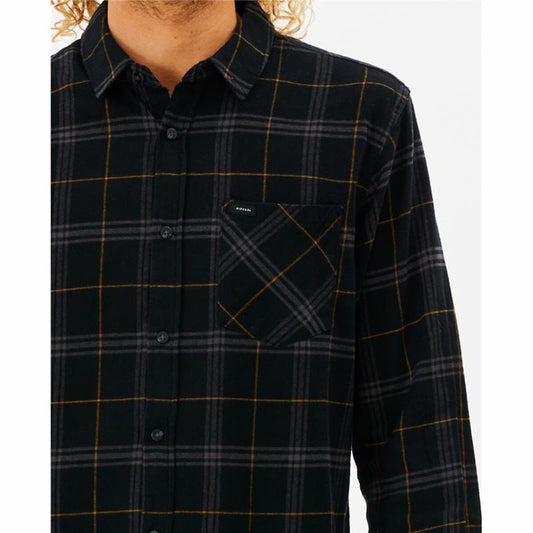 Herenshirt met Lange Mouwen Rip Curl Checked in Flannel Franela Zwart