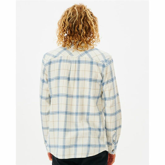 Herenshirt met Lange Mouwen Rip Curl Checked in Flannel Franela Wit