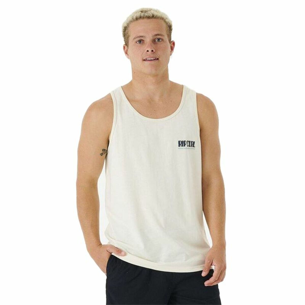 Heren Mouwloos T-shirt Rip Curl Soul Arch Tank Wit Mannen