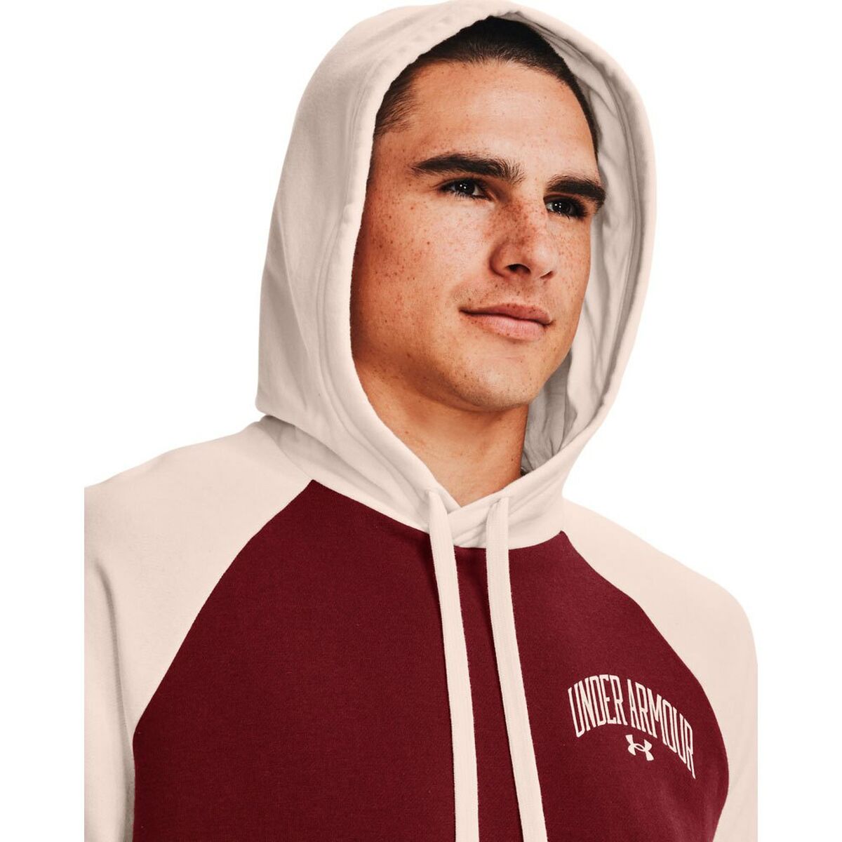 Herenhoodie Under Armour Donkerrood