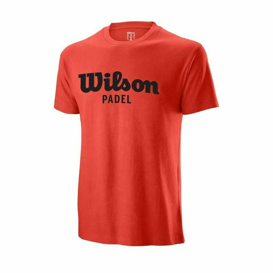 Heren-T-Shirt met Korte Mouwen Wilson Script Rood