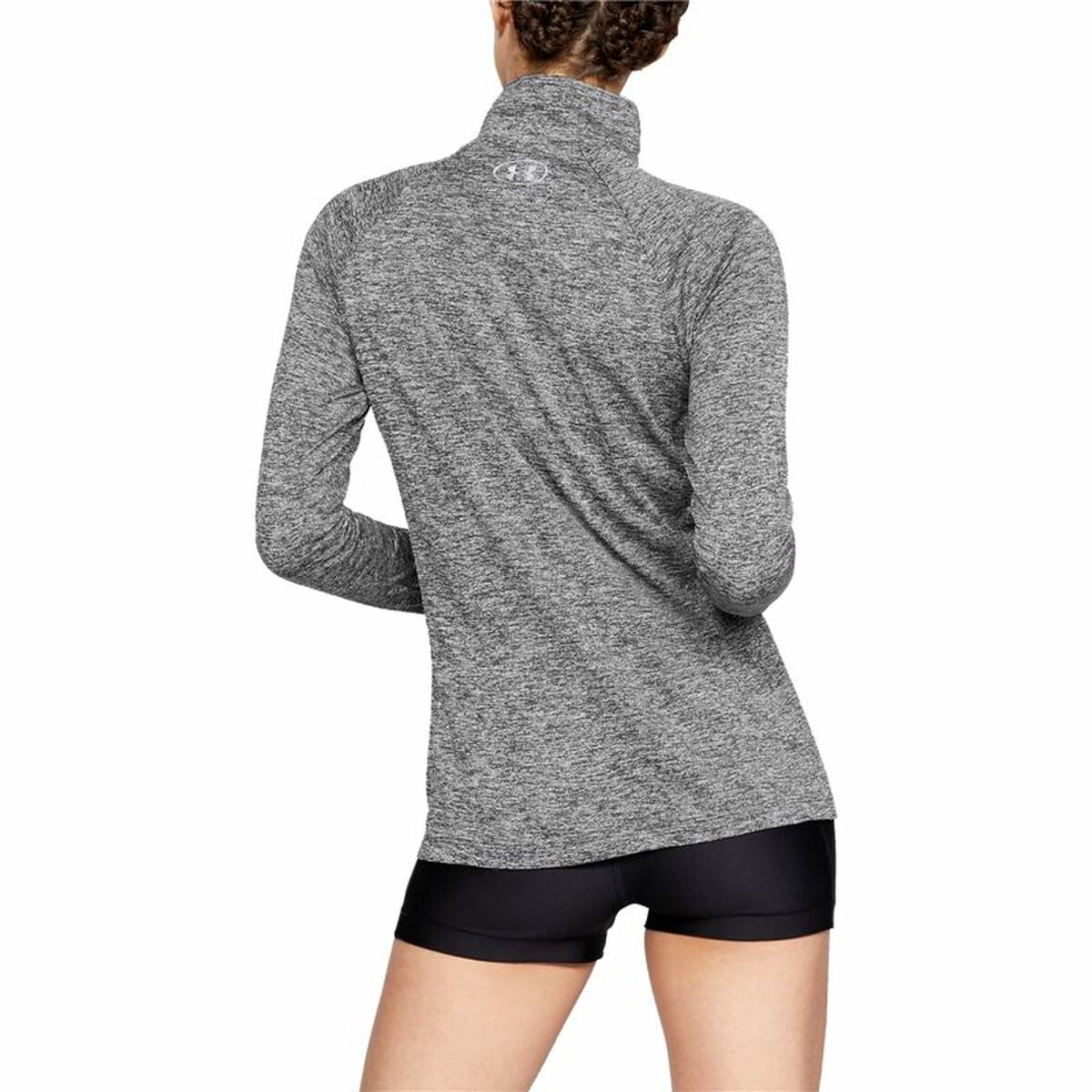 Dames-T-Shirt met Lange Mouwen Under Armour Tech Twist Lichtgrijs
