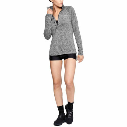 Dames-T-Shirt met Lange Mouwen Under Armour Tech Twist Lichtgrijs