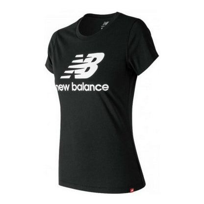 Dames-T-Shirt met Korte Mouwen New Balance Essentials  Zwart