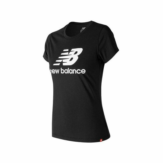 Dames-T-Shirt met Korte Mouwen New Balance Essentials  Zwart
