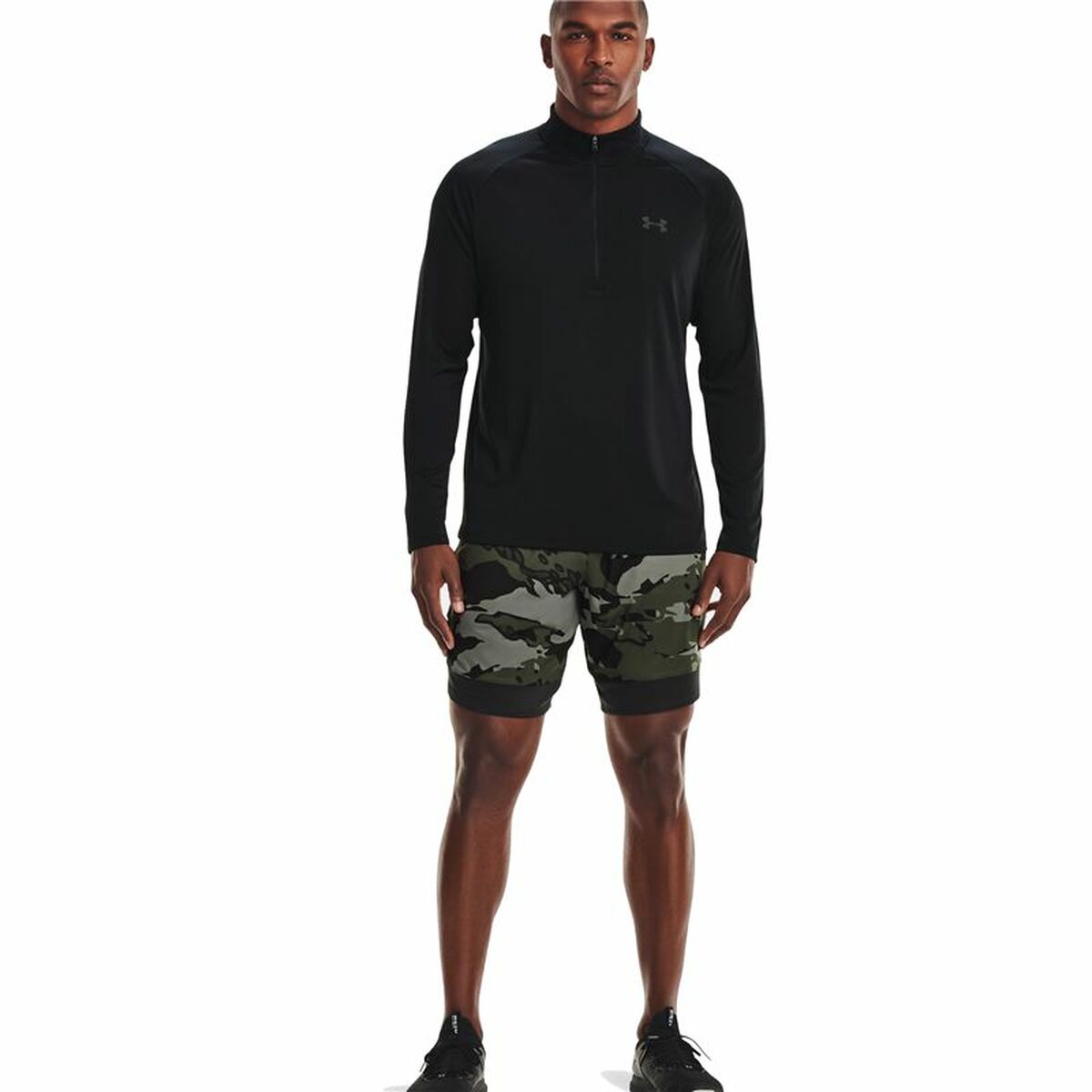 Herenshirt met Lange Mouwen Under Armour Tech Zwart Multicolour