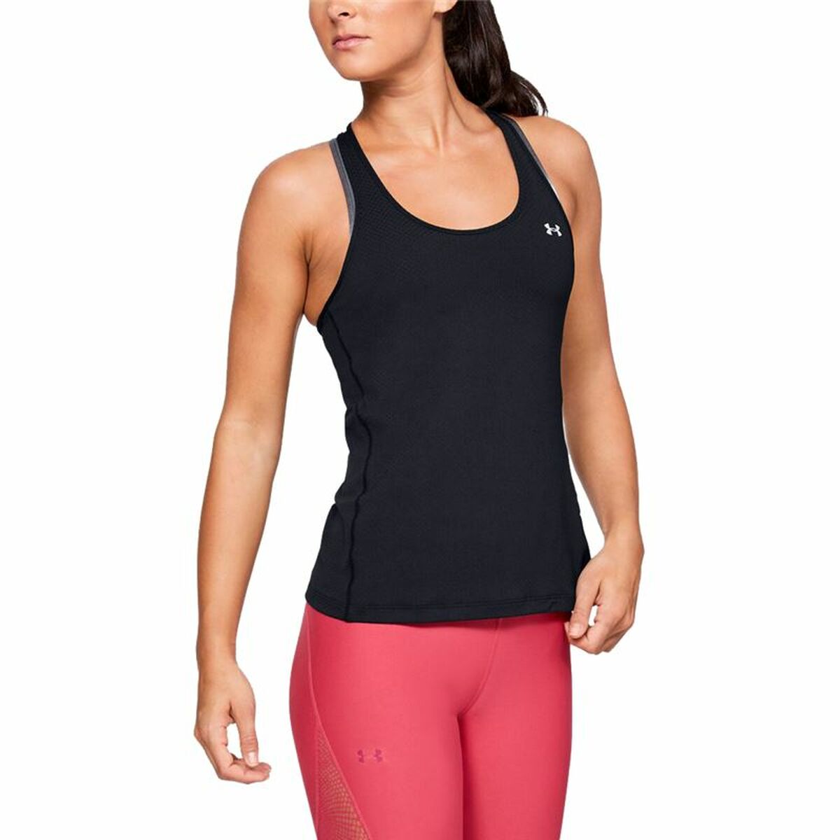 Tank Top Dames Under Armour Racer Tank Zwart