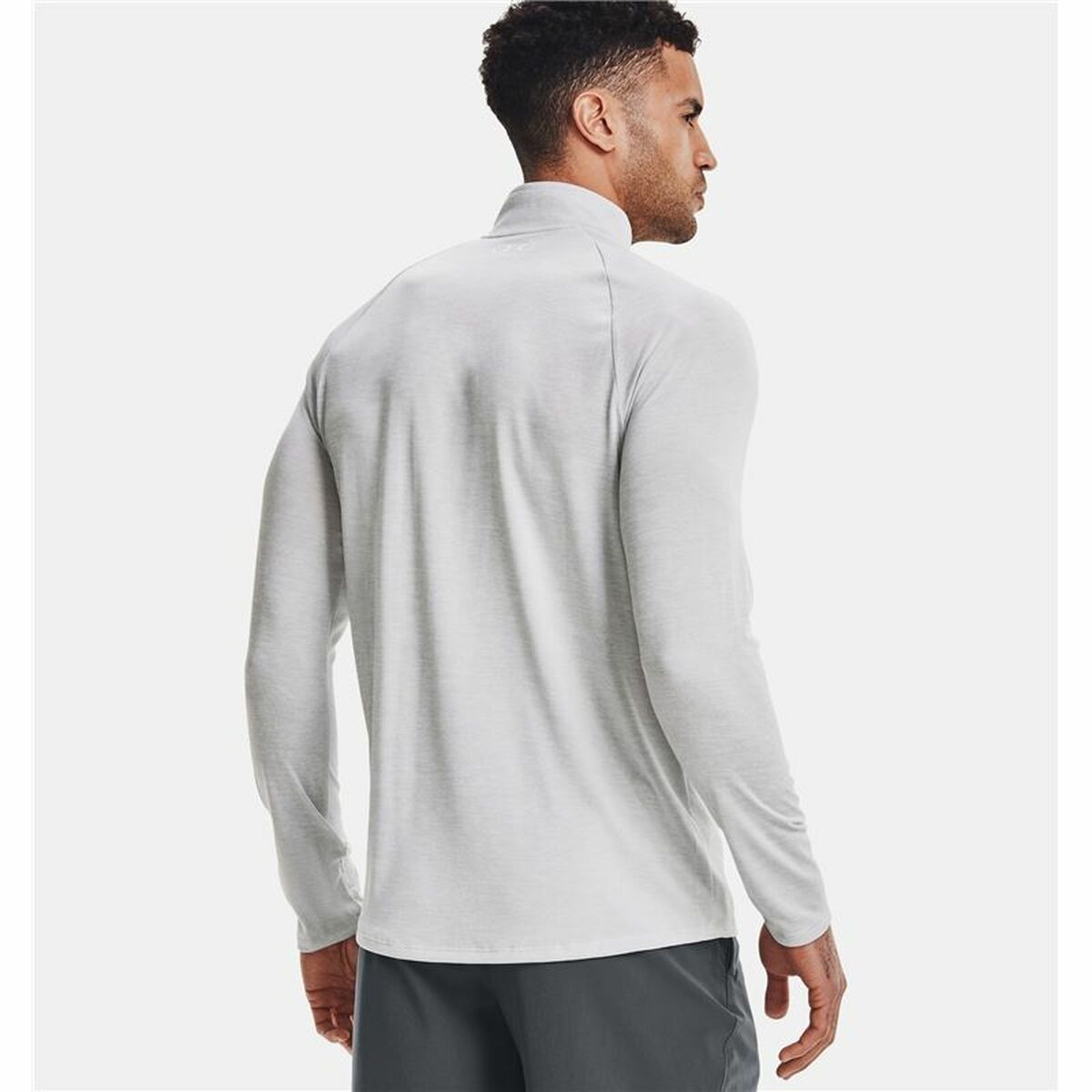 Heren-T-Shirt met Lange Mouwen Under Armour Tech 2.0 1/2 Zip Wit