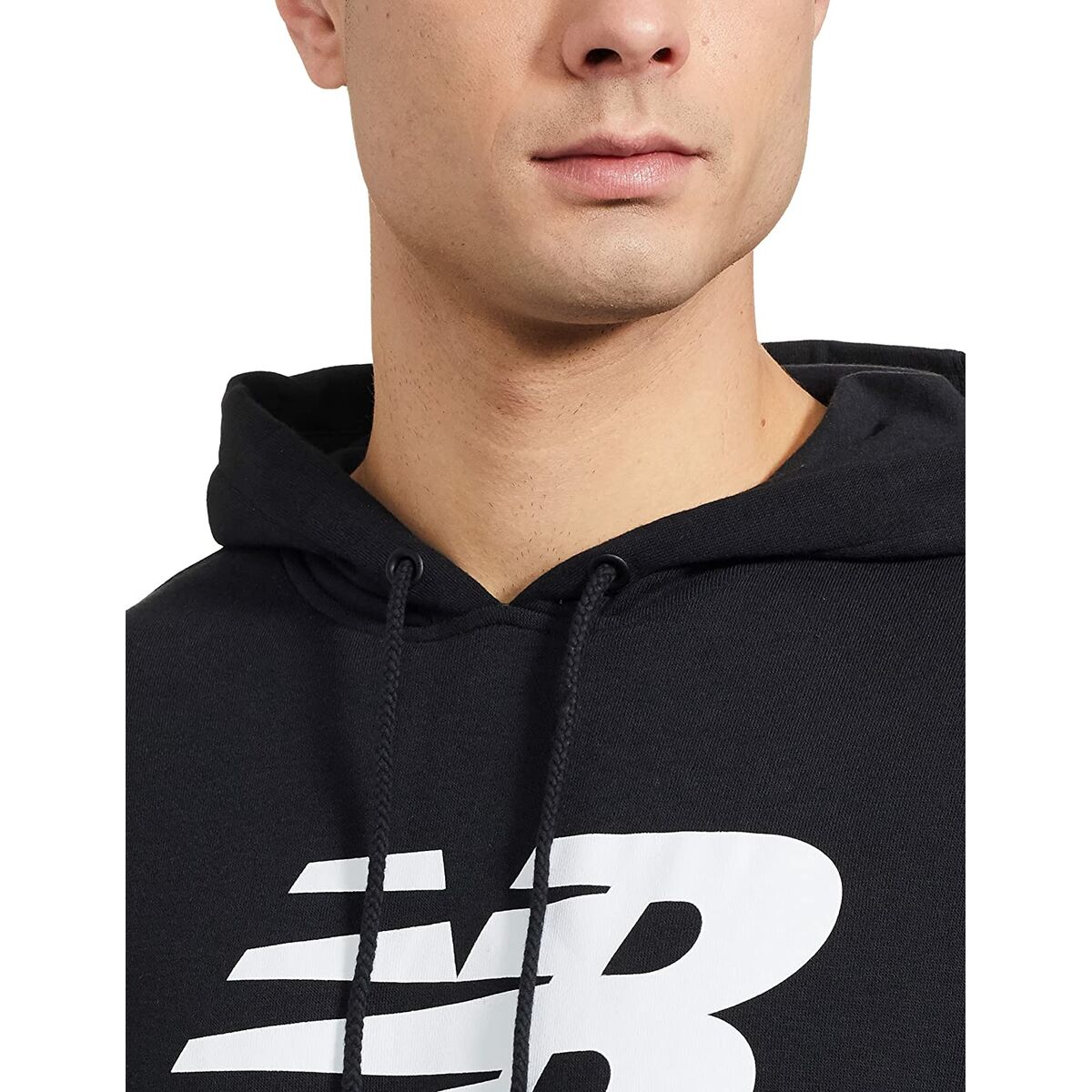 Herenhoodie  ESSE ST LOGO POHO New Balance MT03558 Zwart
