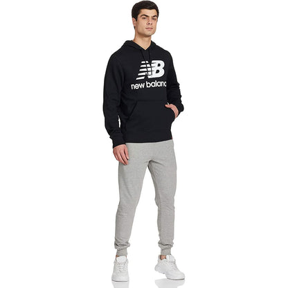 Herenhoodie  ESSE ST LOGO POHO New Balance MT03558 Zwart