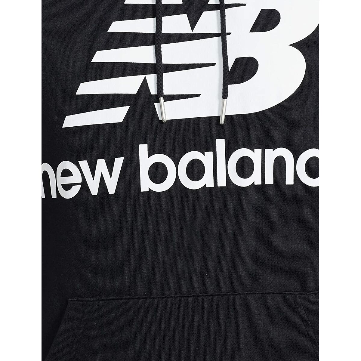 Herenhoodie  ESSE ST LOGO POHO New Balance MT03558 Zwart