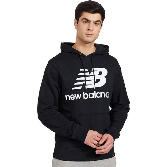 Herenhoodie  ESSE ST LOGO POHO New Balance MT03558 Zwart