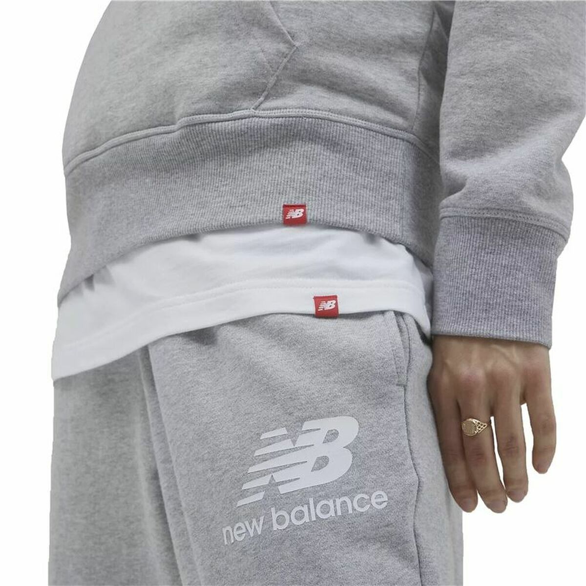 Volwassenen Trainingbroek Essentials Stacked Logo New Balance MP03558 Mannen