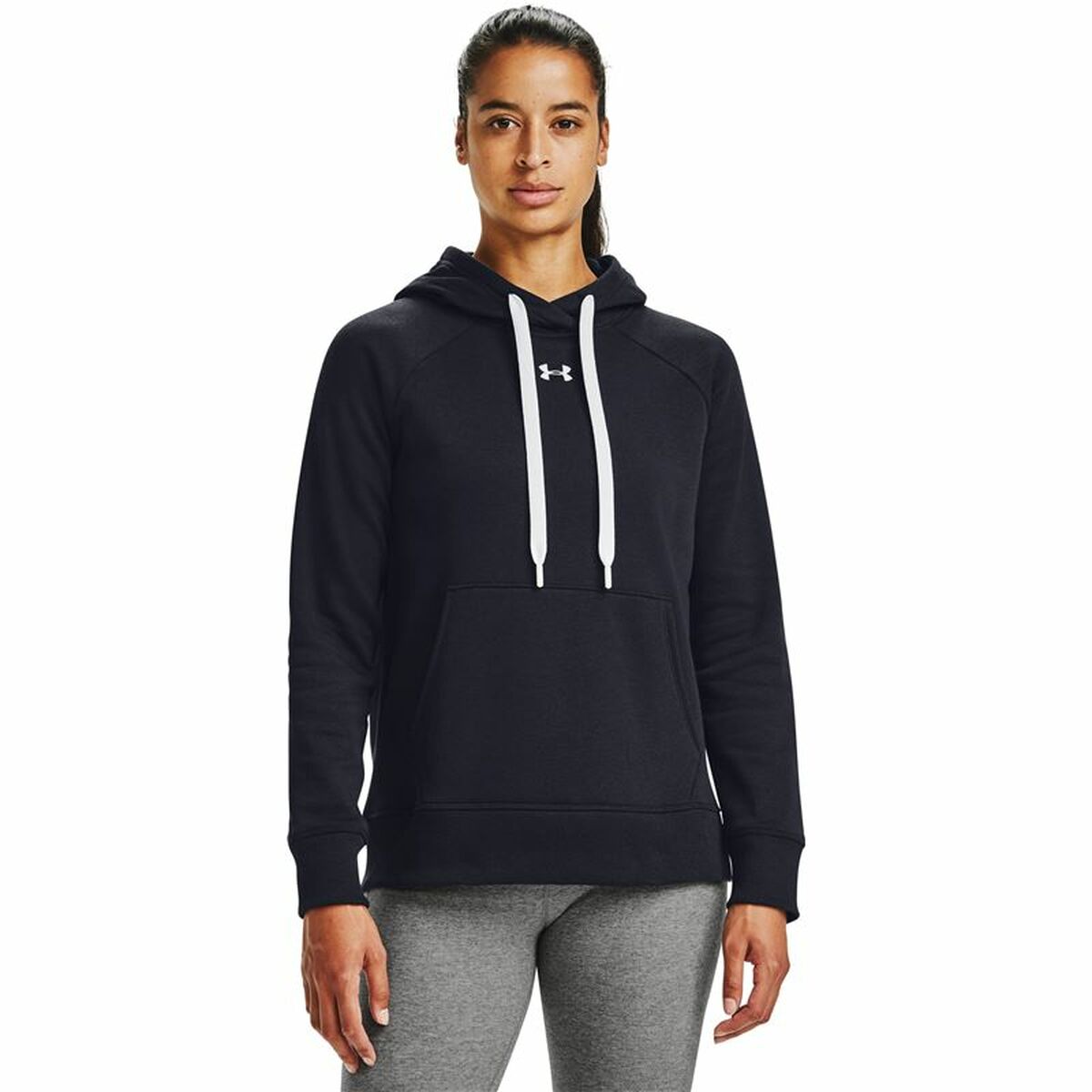 Dameshoodie Under Armour Rival Fleece Marineblauw