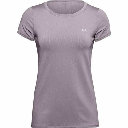 Dames-T-Shirt met Korte Mouwen Under Armour HeatGear Paars