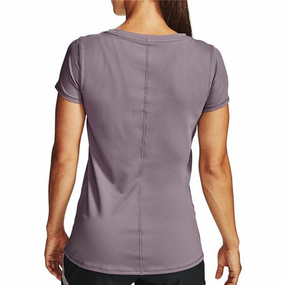 Dames-T-Shirt met Korte Mouwen Under Armour HeatGear Paars