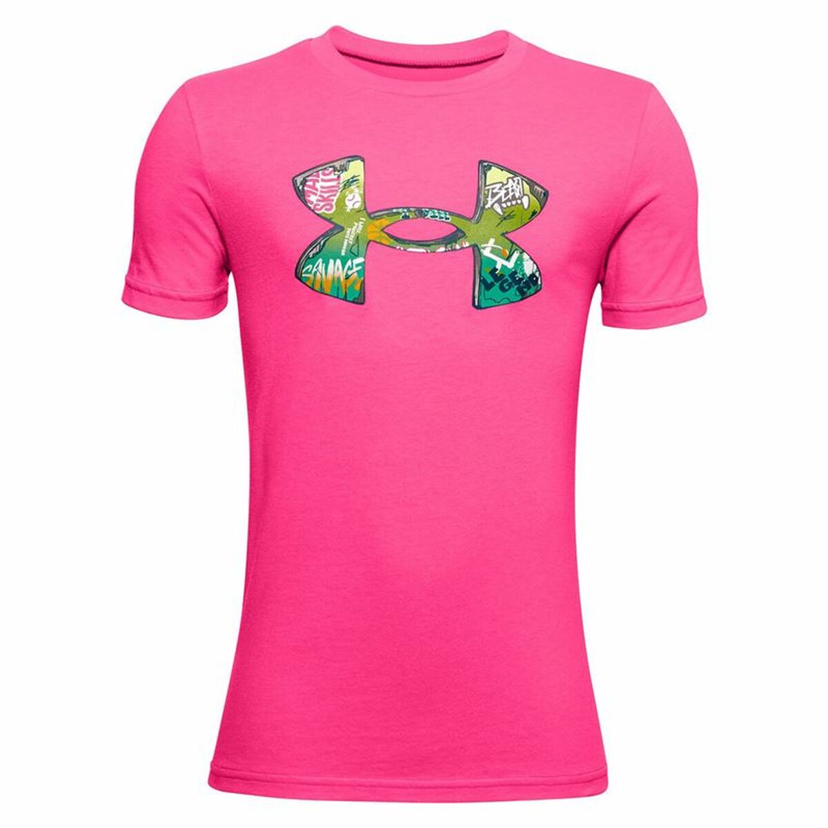 T-Shirt met Korte Mouwen voor kinderen Under Armour UA Tech Roze