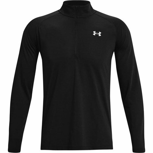 Heren-T-Shirt met Lange Mouwen Under Armour STR Zip Zwart